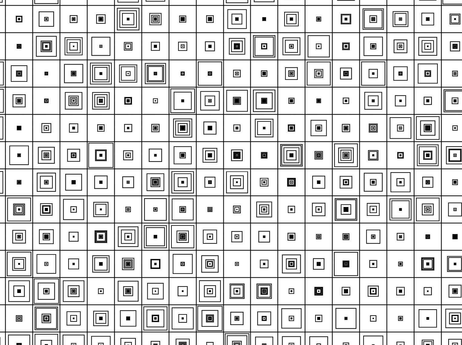 Recursive scaling squares animation